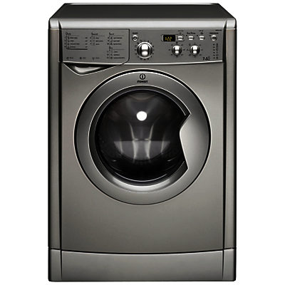 Indesit IWDD7143S Washer Dryer, 7kg Wash/5kg Dry Load, B Energy Rating, 1400rpm Spin, Silver